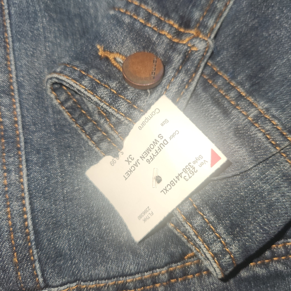 NWT Jou Jou Indigo Denim Jacket 3XL - Picture 7 of 7